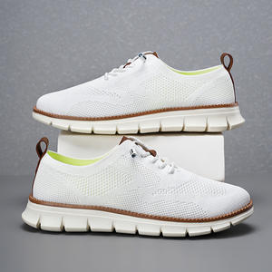 Nouvelles chaussures décontractées légères à lacets pour hommes, respirantes, d'été, en tissu tissé, avec doublure en coton, grandes tailles - Product Image 2