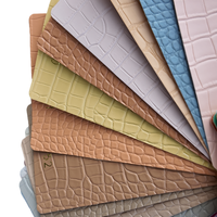 Cuir synthétique PVC 1.0 en polyuréthane à texture crocodile 3D gaufrée pour meubles, sacs à main et artisanat décoratif