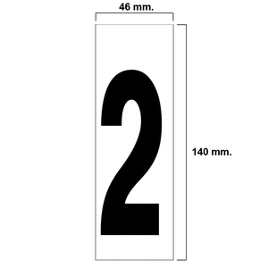 Numero Adesivo 46x140 mm. No. 2 - Product Image 2