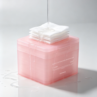 Pot cosmétique carré en plastique PP de 300g avec clip, flacon de rangement pour cotons démaquillants, visage, cheveux, conteneur vide personnalisable pour crème