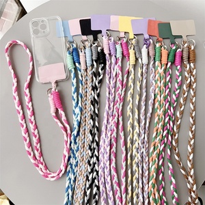 สายคล้องโทรศัพท์แบบถักหลากสี ใช้ได้กับเคสโทรศัพท์ทั่วไป พร้อมสายคล้องคอแบบไขว้ ทำจากโพลีเอสเตอร์ - Product Image 2