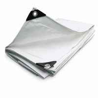 Patches d'angle renforcés en PVC blanc avec œillets métalliques pour bâche enduite pour la couverture de chantier