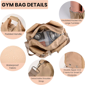 Bolsa de Poliéster para Pilates, Viajes, Oficina, Playa, Ejercicio, Yoga, para Mujer, con Compartimento para Esterilla de Yoga - Product Image 1