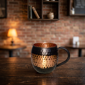 Taza Moscow Mule de Cobre Martillado Hecha a Mano de Lujo con Asa, Sublimada, de Gran Capacidad para Fiestas en Casa, Campamentos, Artesanía India - Product Image 3