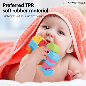 Gioco Interattivo Genitore-Figlio, Blocchi da Costruzione in Silicone Morbido di Grandi Dimensioni, Ecologici, Giocattoli per Bambini da <span class=keywords><strong>1</strong></span> a 2 Anni - Product Image 3