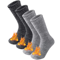 Chaussettes personnalisées en laine 100% pour l'hiver, chaudes et épaisses, pour hommes et femmes, idéales pour les sports d'hiver, la randonnée, le ski, la neige, imprimées et tricotées