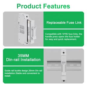 Base de <span class=keywords><strong>fusible</strong></span> CNLonQcom 1500VDC con 10*85mm 10A, 15A, 20A, 25A, 30A <span class=keywords><strong>Fusible</strong></span> Link-Certificado CE | Portafusibles para sistemas solares fotovoltaicos - Product Image 4