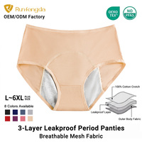 Culottes menstruelles OEM en gros, 3 couches, anti-fuites, respirantes, réutilisables, tailles L-6XL, pour femmes