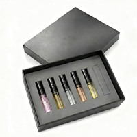 Boîte de papier avec insertion personnalisée 1ml 1.5ml 2ml 3ml 5ml 5pc 6pc 8pc 10pc flacons petit échantillonneur de parfum ensemble de collection découverte