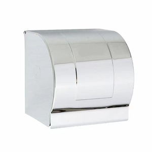 Porte-papier toilette rectangulaire en acier inoxydable, étanche, à fixer au mur, sans perçage, pour salle de bain - Product Image 2