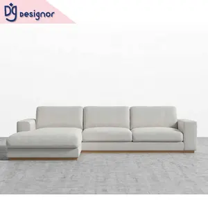 DG tela seccional mueble de salón grande moderno sofá en forma de L