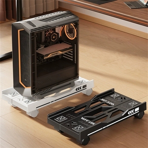 New CPU <strong>Stand</strong> Adjustable Bracket <strong>PC</strong> Holder Cart Mobile Computer <strong>Tower</strong> <strong>Stand</strong> With Rolling Caster Wheels Adjustable Desktop - Product Image 2