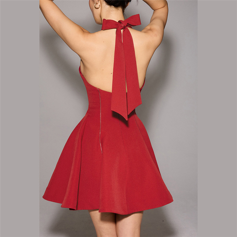 sachin and babi light blue dress Mini Halter Backless Dress