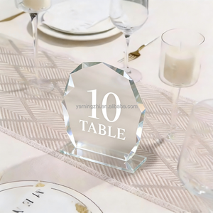 Vente directe : Supports de numéros de <span class=keywords><strong>table</strong></span> de mariage en acrylique, Plaques de <span class=keywords><strong>nom</strong></span> de bureau personnalisées en acrylique, Présentoirs modernes en acrylique pour cartes de visite - Product Image 6