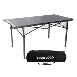 Wholesale Picnic <b>Outdoor</b> Black Portable <b>Folding</b> Metal Camping <b>Table</b> Aluminum for Family Camping - Product Image 1