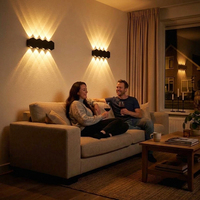 Lampe murale LED intelligente d'extérieur, éclairage haut et bas, RGBW, contrôle par application, luminaire Wifi Bluetooth, fête, festival