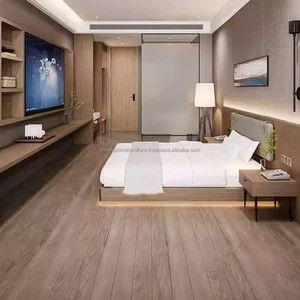 Modern Contemporary 3-Star Hotel Furniture Full Bedroom Sets with Eco-Friendly Durable Wood <b>Bed</b> Nightstand Wardrobe Workstation - Product Image 6