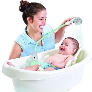 Pommeau de douche pour bébé NZMAN - Pompe à eau en forme d'éléphant avec bec verseur en forme de trompe d'éléphant - Contrôle du débit d'eau via 2 boutons en forme de trompe d'éléphant - Product Image 3