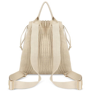 Nouveaux sacs tissés ajourés, sac de plage durable à cordon, sac à bandoulière tissé pour l'automne et l'hiver, sac à dos bandoulière - Product Image 4