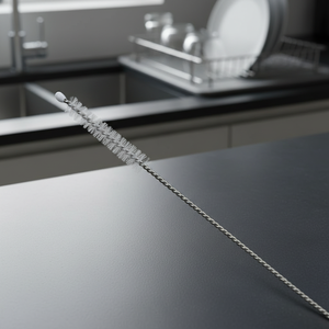 Juego de cepillos de limpieza de pajitas metálicas simples con cerdas de nailon para accesorios de bar - Product Image 4