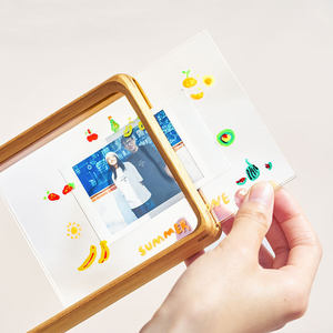 Ludaye Mini Clapping Transparant massief hout Creatief Milieuvriendelijk Handgemaakt DIY Valentijnsdagcadeau Dubbelzijdig bedrukt foto - Product Image 4