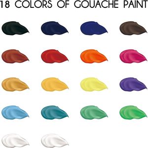 EABOR DIY 6 colores 20ml agua Color Tampera juego de pintura para actividades artísticas escolares uso en lienzo papel de cerámica - Product Image 3