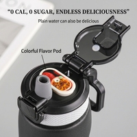 Gourde isotherme portable en acier inoxydable anti-fuite avec paille pour la gym, l'école, le camping et les activités de plein air
