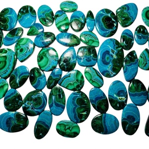 Vente en gros FAIJAN GEMS Cabochon d'azurite chrysocolle 100% naturel de haute qualité, pierre précieuse en vrac Druzy certifiée par un tiers - Product Image 1