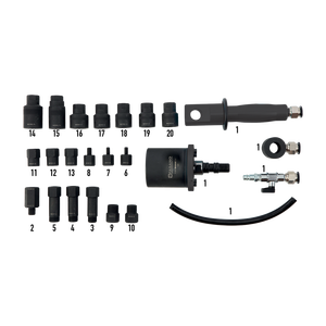 Kit d'outils de diagnostic Fasano avec plusieurs adaptateurs et tuyau pour des mesures de précision - Product Image 1
