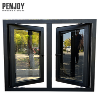 Ventanas Abatibles Modernas de Aleación de Aluminio Penjoy con Doble Acristalamiento, Triple Aislamiento Térmico y Malla de Fibra de Vidrio