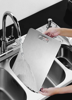 Planche à découper double face en acier inoxydable 304 de qualité alimentaire 39x28cm Écologique et compatible lave-vaisselle