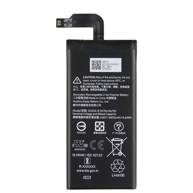 Rechargeable Li-ion Polymer Battery G025A-B for Google Pixel 5 XL Pixel5 XL Phone Batteries 3.85V 3800mAh