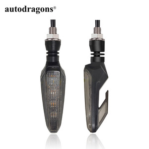 ไฟเลี้ยวรถมอเตอร์ไซค์ LED 2 ชิ้น สีเหลืองอำพัน ไฟเลี้ยวแบบไหล DRL สีขาว - Product Image 2