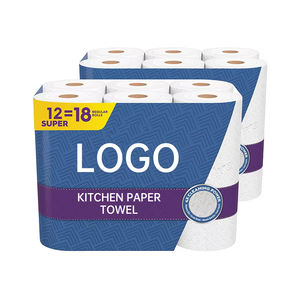 Rouleaux de <span class=keywords><strong>papier</strong></span> absorbant de cuisine en pâte de bois vierge super absorbante - Lingettes humides de cuisine pour usage domestique - Product Image 1
