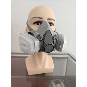 Respirador de Media Cara de Silicona Reutilizable Gris con Certificación CE para Protección <span class=keywords><strong>Contra</strong></span> Gases y Partículas con <span class=keywords><strong>Entrega</strong></span> Rápida - Product Image 1
