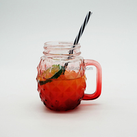 Tasse en verre Unique en forme d'ananas, tasse à jus en verre gaufré pour boisson