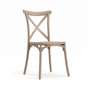 Wholesale Stackable Cross Back <b>Plastic</b> <b>Dining</b> <b>Chair</b> Lightweight Durable Restaurant Hotel Home Indoor Outdoor Commercial Seating - Product Image 1