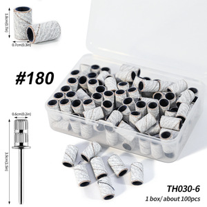 100 pièces/boîte, anneaux de ponçage blancs, têtes de ponçage, cercles de ponçage, recharges pour polisseuse pour perceuse à ongles électrique, salon de manucure - Product Image 4