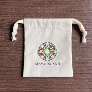 Custom Logo Screen Printed Recyclable Organic Cotton Jewelry Gift <b>Drawstring</b> Bags for Rings <b>Bracelets</b> & Earrings - Product Image 6