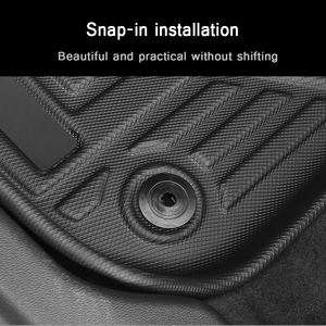 Muchkey – coussinet de pied entièrement entouré pour <span class=keywords><strong>Volkswagen</strong></span> <span class=keywords><strong>T</strong></span> <span class=keywords><strong>Cross</strong></span> 2019 2020, tapis de sol antidérapant étanche TPE, <span class=keywords><strong>accessoires</strong></span> de voiture - Product Image 4