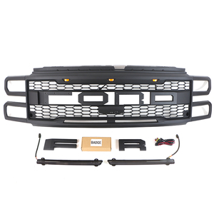 Calandre de pare-chocs avant en ABS rouge de style <span class=keywords><strong>Raptor</strong></span> pour Ford F250 <span class=keywords><strong>350</strong></span> 2024 2025 Modèle LED Grilles de voiture neuves et d'occasion - Product Image 5