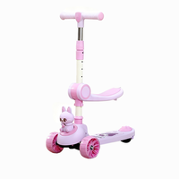 Trottinette pliable robuste pour enfants, 3 roues, glisse fluide, hauteur de guidon réglable, trottinette pour enfants de 3 à 12 ans, filles et garçons