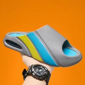 Men's Fashionable Summer Sports Slippers Outdoor Beach Sandals with <b>Massage</b> Insole Light Weight Hard-Wearing Rubber Anti-Slip - Product Image 2