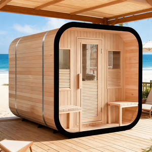 Isıtma panelleri ile özelleştirilebilir açık saunalar odası ahşap saunalar odası çeşitli stilleri - Product Image 4
