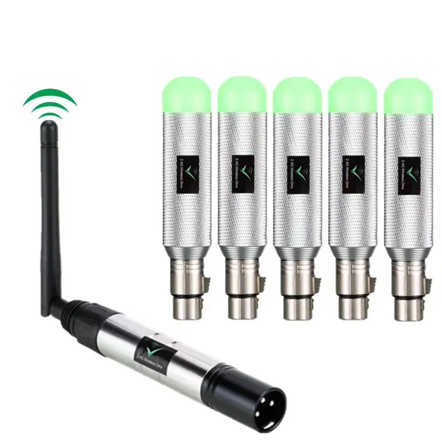 6PC 2.4G Dmx512 Wireless Xlr Battery Powered Transmitter Receiver for Moving Head Light