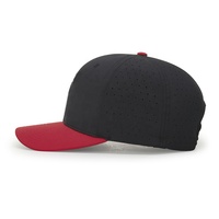 Casquette de baseball de golf imperméable à l'eau 6 panneaux Patch personnalisé en PVC deux tons perforé à séchage rapide avec trous découpés en couches
