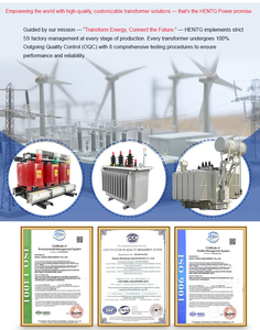 Transformateur sec triphasé HENTG POWER 11 kV à faible perte pour centres de données, tension de sortie personnalisée - Product Image 5