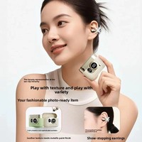 Earbud Nirkabel GTS17 Gaya Kamera Retro, Bluetooth 5.4, Asisten Suara AI, Peredam Kebisingan ENC, Headset Olahraga