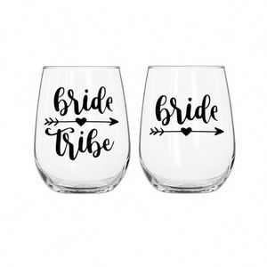 Custom Logo 3D <b>Wedding</b> Bride Wine Glasses Decals Waterproof Glass UV DTF Cup <b>Wrap</b> Transfer Stickers <b>Wedding</b> Favors - Product Image 1