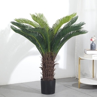 SAISON Réel À la Recherche En Plastique Bonsaï Arbre Artificiel Palmier Intérieur Extérieur Décoration Faux Plante En Pot